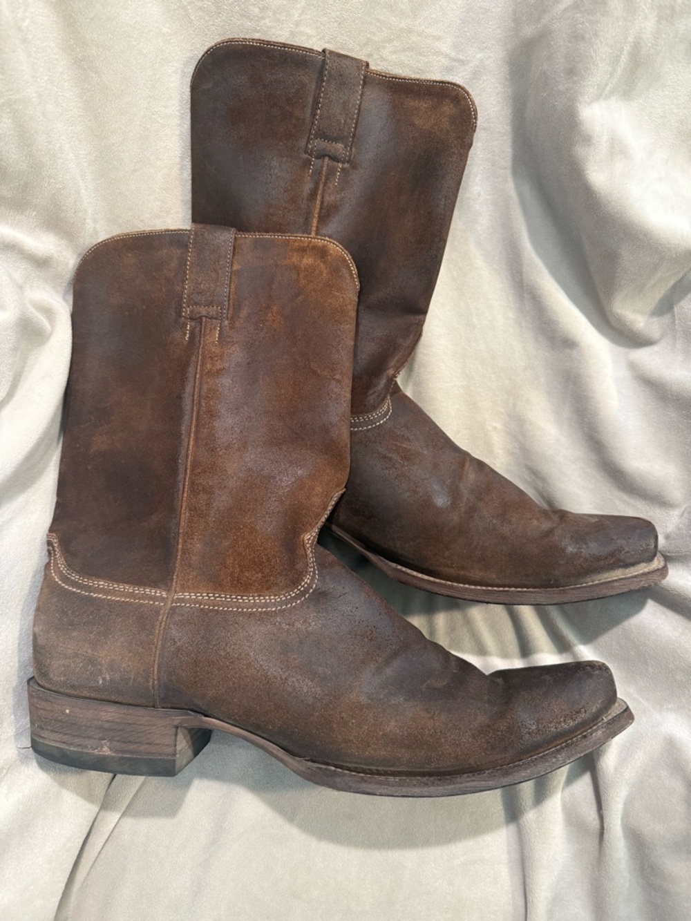 Overland Men's Frank Brown Leather Cowboy Boots - Classic Cowboy Style